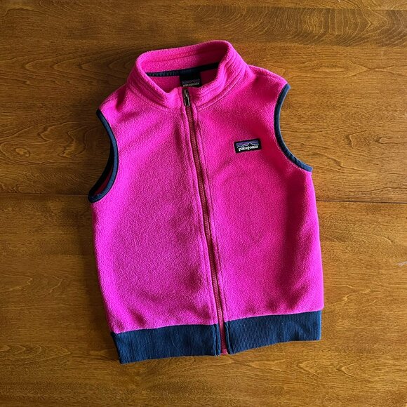 Patagonia pink fleece vest 4T - Picture 1 of 9